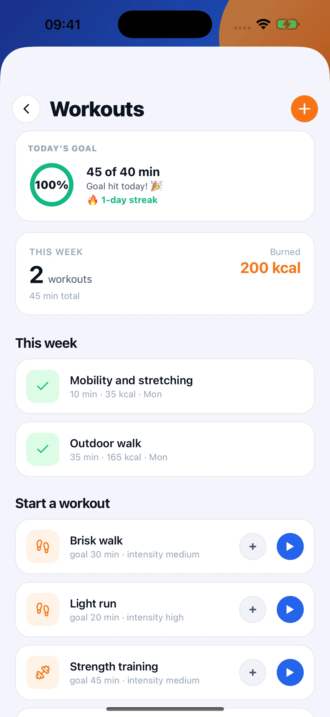 myMON — Your workouts
