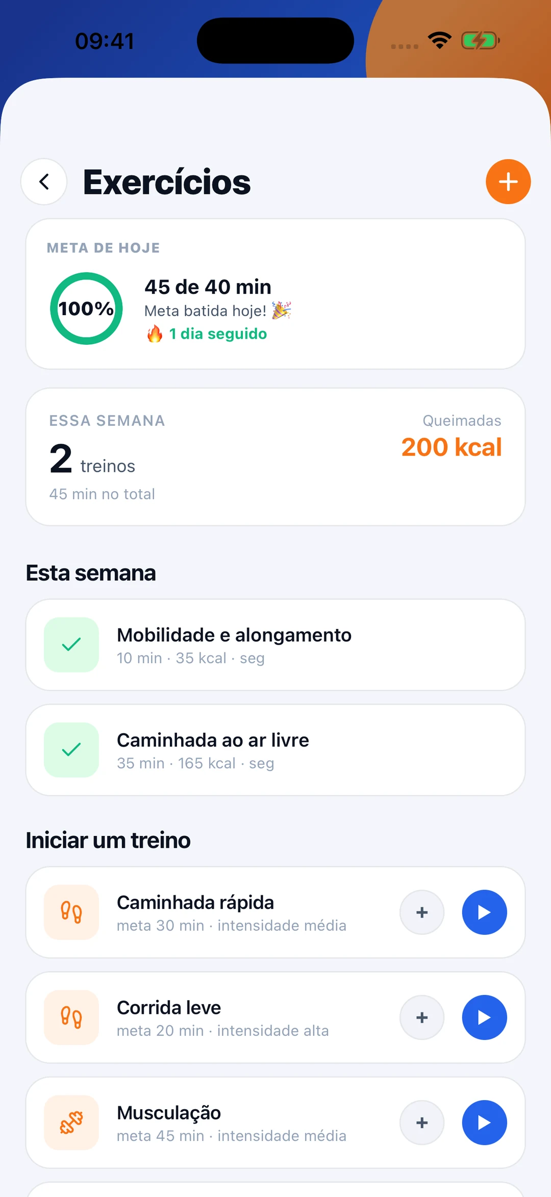 meuMON — Seus treinos